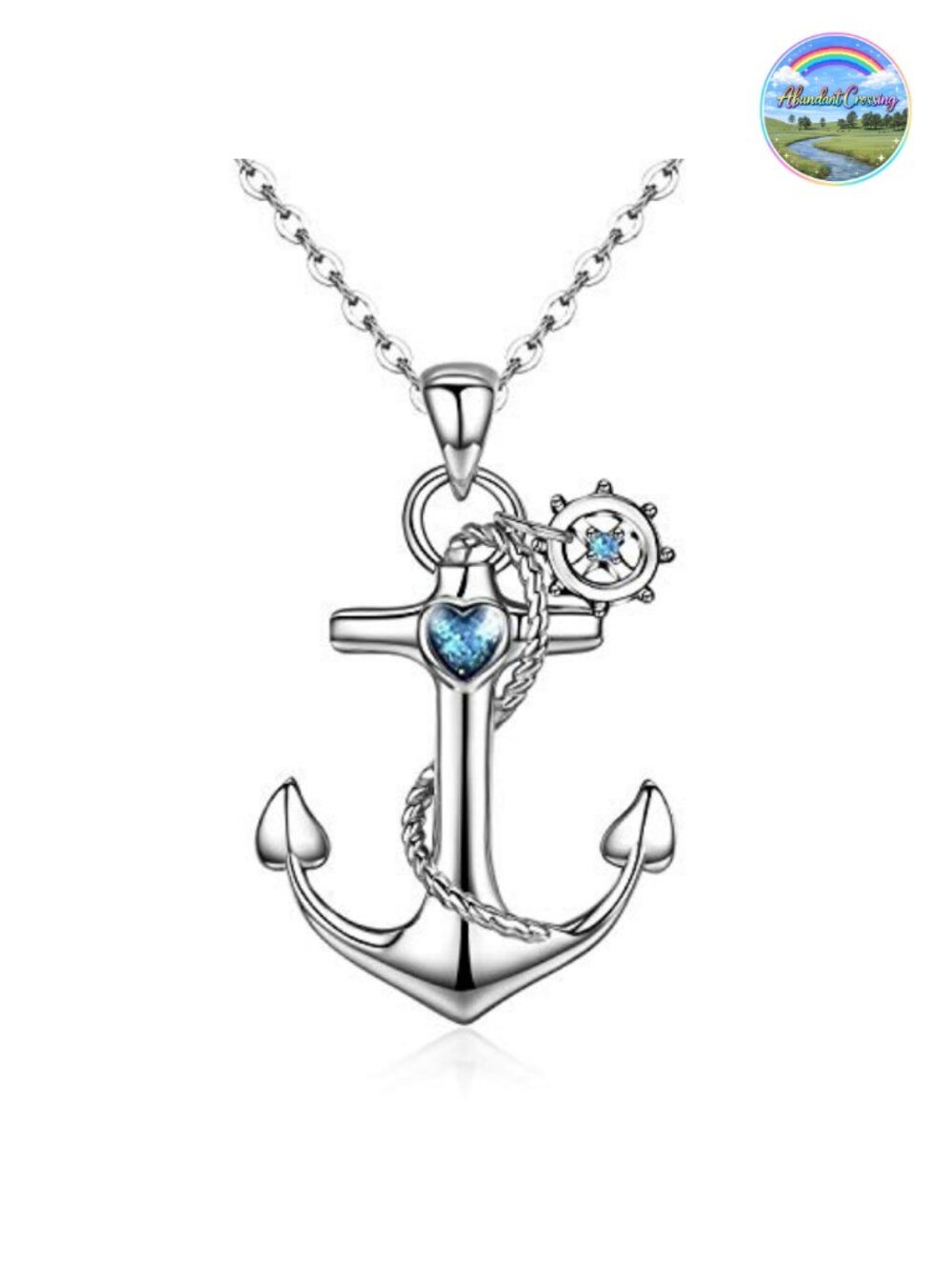 Anchor Necklace Sterling Silver Sailor Inspired Pendant Nautical Maritime